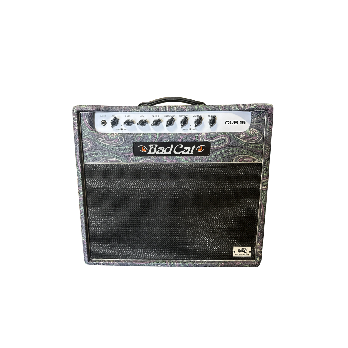 Bad Cat Cub 15 Mod Shop Edition - Custom Purple Paisley with Silver Grill