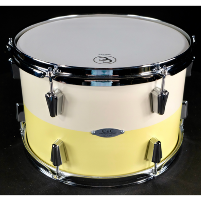 C&C Drum Co Gladstone Big Beat Drum Shell Pack 22/13/16 - Two Tone Antique White and Pale Yellow - Palen Music