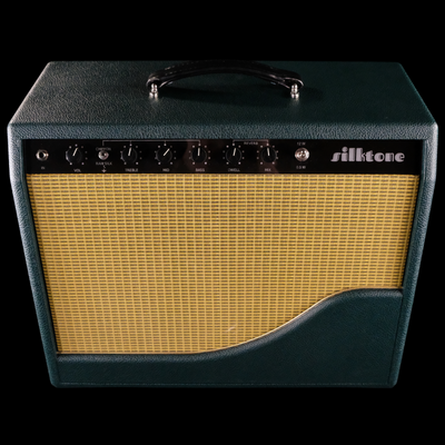 Silktone 12w KT66 Hand Wired Combo Amp - British Racing Green with Gold Weave Grill and Gold Pipping - Palen Music