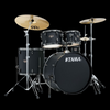 Tama Imperialstar IE52C 5-piece Complete Drum Set with Snare Drum and Meinl Cymbals - Blacked Out Black - Palen Music