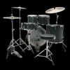Tama Imperialstar IE52C 5-piece Complete Drum Set with Snare Drum and Meinl Cymbals - Blacked Out Black - Palen Music