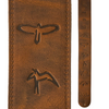 Paul Reed Smith Distressed Leather Birds Strap (Brown) - Palen Music