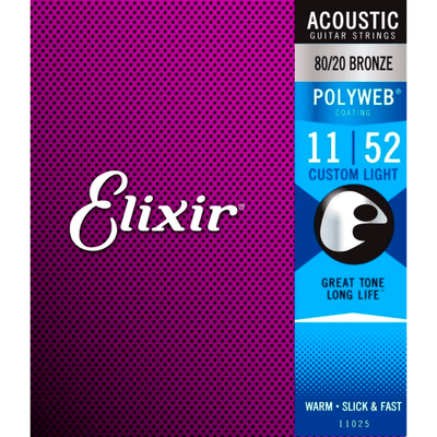 Elixir Strings Polyweb 80/20 Bronze Acoustic Guitar Strings (.011-.052) - Palen Music