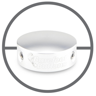 Barefoot Buttons V1 Big Bore Footswitch Cap (Silver) - Palen Music