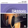 D'Addario 80/20 Bronze Custom Light Acoustic Guitar Strings (.011-.052) - Palen Music