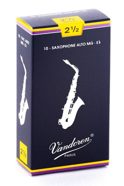 Vandoren Traditional Alto Saxophone Reeds - Box of 10 - Palen Music