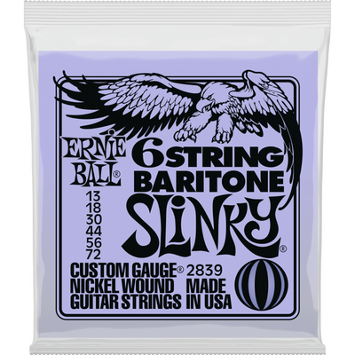 Ernie Ball Baritone Slinky Nickel Wound Electric Guitar Strings (.013-.072) - Palen Music