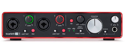Focusrite Scarlett 2i4 2-Ins/4-Outs USB Digital Audio Recording Interface - Palen Music