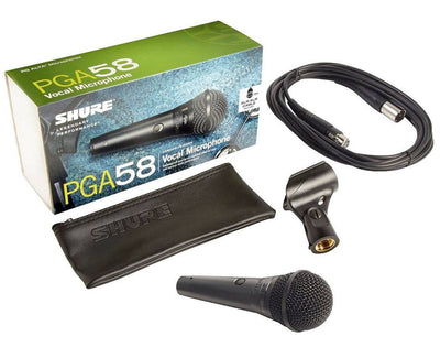 Shure PGA58 Handheld Dynamic Microphone w/ XLR Cable - Palen Music