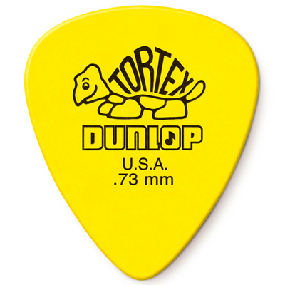Dunlop 12-pack Tortex Standard .73mm Guitar Picks (Yellow) - Palen Music
