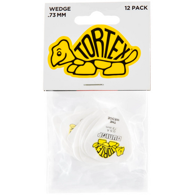 Dunlop 12-pack Tortex Wedge Standard .73mm Guitar Picks (Yellow) - Palen Music