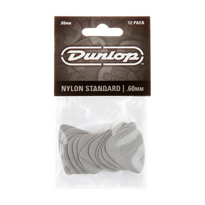 Dunlop 12-pack Nylon Standard .60mm Guitar Picks (Light Grey) - Palen Music