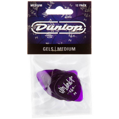 Dunlop 12-pack Gels Standard Medium Guitar Picks (Purple) - Palen Music