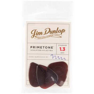 Dunlop 3-pack Primetone Standard Grip 1.3mm Guitar Picks (Brown) - Palen Music