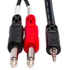 Hosa 3' Stereo Breakout Cable - 3.5mm TRS Male to Dual 1/4" TS Male - Palen Music