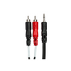 Hosa 3.5mm TRS Male to Left and Right RCA Male Stereo Breakout Cable (10 ft) - Palen Music