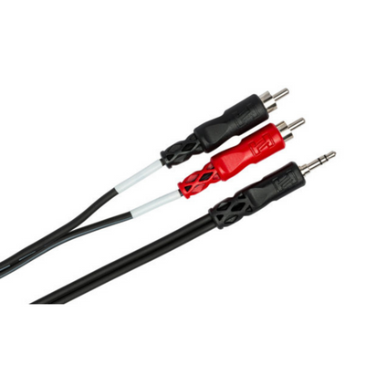 Hosa 3.5mm TRS Male to Left and Right RCA Male Stereo Breakout Cable (10 ft) - Palen Music