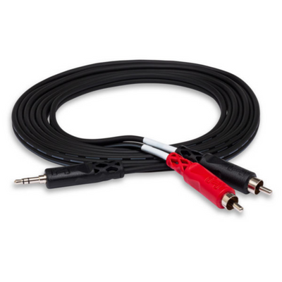 Hosa 3.5mm TRS Male to Left and Right RCA Male Stereo Breakout Cable (6 ft) - Palen Music