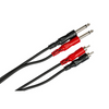 Hosa Dual 1/4" TS Male to Dual RCA Male Stereo Interconnect Cable (3 m) - Palen Music