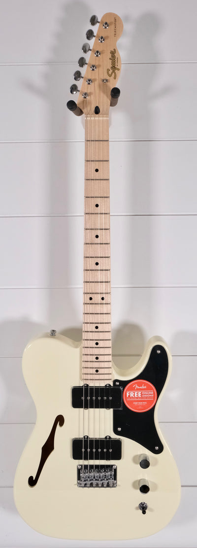 Squier Paranormal Cabronita Thinline Telecaster - Olympic White - Palen Music