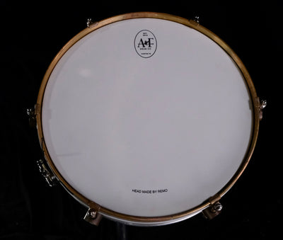 A&F Drum Company Rude Boy Snare Drum - 3-inch x 12-inch - Raw Brass - Palen Music