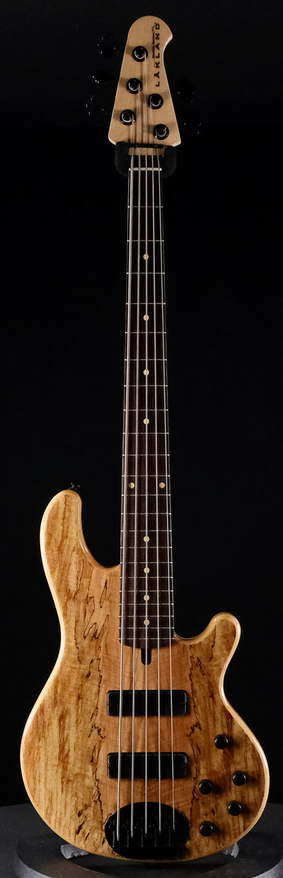 Lakland Skyline 55-01 Deluxe Spalted Maple Bass Guitar - Natural with Indian Laurel Fingerboard and Black Hardware - Palen Music
