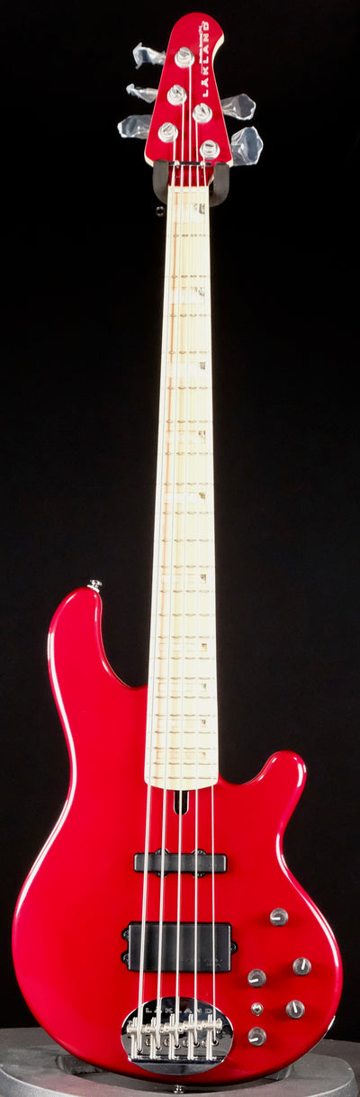 Lakland Skyline 55-02 Custom Bass Guitar - Candy Apple Red with Maple Fingerboard - Palen Music