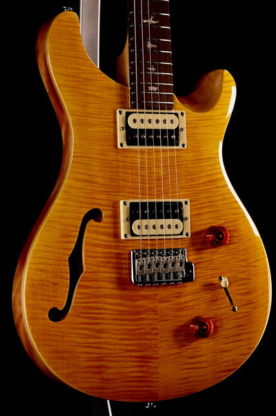PRS SE Custom 22 Semi-hollow Electric Guitar - Santana Yellow - Palen Music