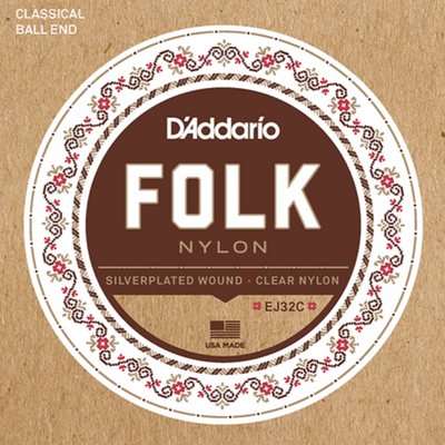 D'Addario Folk Nylon Ball End Strings (.028-.045) - Palen Music