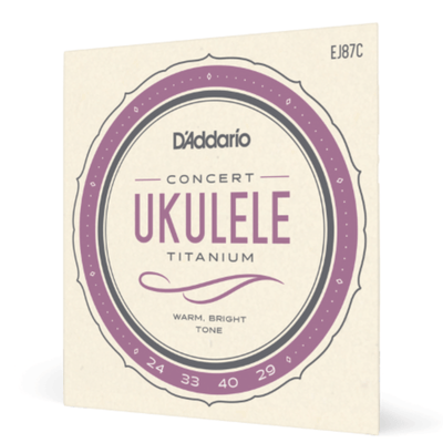 D'Addario Titanium Concert Ukulele Strings (.024-.040) - Palen Music