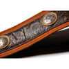 Taylor Grand Pacific 3" Nickel Concho Leather Strap (Brown) - Palen Music