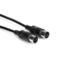 Hosa 3' MIDI Cable (Black) - Palen Music
