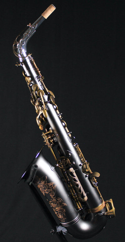 Sax Dakota XR Series Pro Alto Saxophone - SDAXR42 - Black Onyx Finish w/Bronze - Palen Music