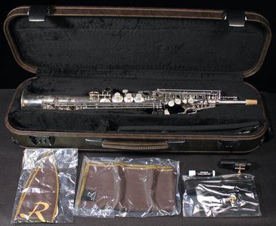 Rampone & Cazzani R1 Jazz Straight Soprano Saxophone (Vintage Silver Plated) - Palen Music