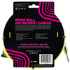 Ernie Ball 10' Braided 1/4" Instrument Cable (Neon Yellow) - Palen Music