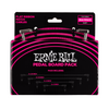 Ernie Ball Flat Ribbon Pedalboard Patch Cable Multi-Pack (Right Angle to Right Angle) - Palen Music
