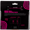 Ernie Ball Flat Ribbon Patch Cables Pedalboard Multi-Pack (White) - Palen Music