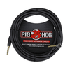 Pig Hog 20' 1/4" Right Angle Instrument Cable (Woven Black) - Palen Music