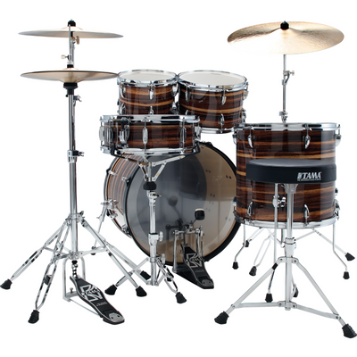 Tama Imperialstar IE62C 6-piece Complete Drum Set with Snare Drum and Meinl Cymbals (Coffee Teak Wrap) - Palen Music