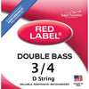 Super-Sensitive Red Label 3/4 Double Bass D String (Medium Gauge) - Palen Music