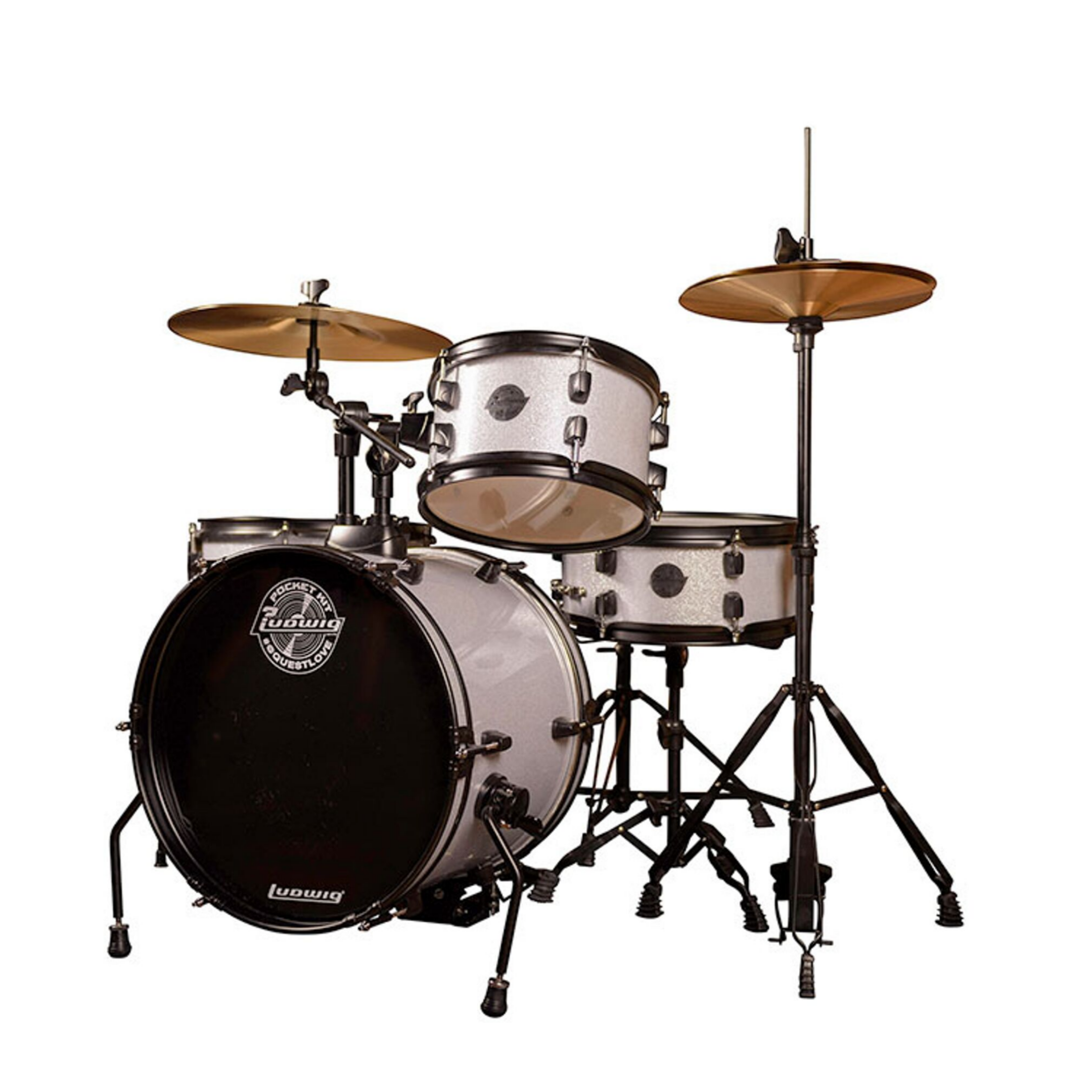 Ludwig Questlove 4-Piece Pocket Kit (Silver Sparkle) - Palen Music