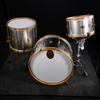 A&F Drum Company Raw Steel 3-Piece Shell Pack - Palen Music