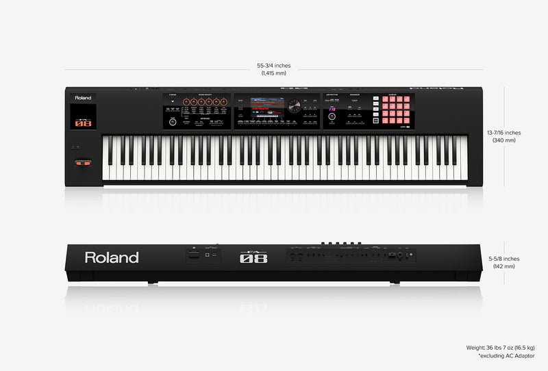 Roland FA-08 88-key Music Workstation Player Bundle | Palen Music