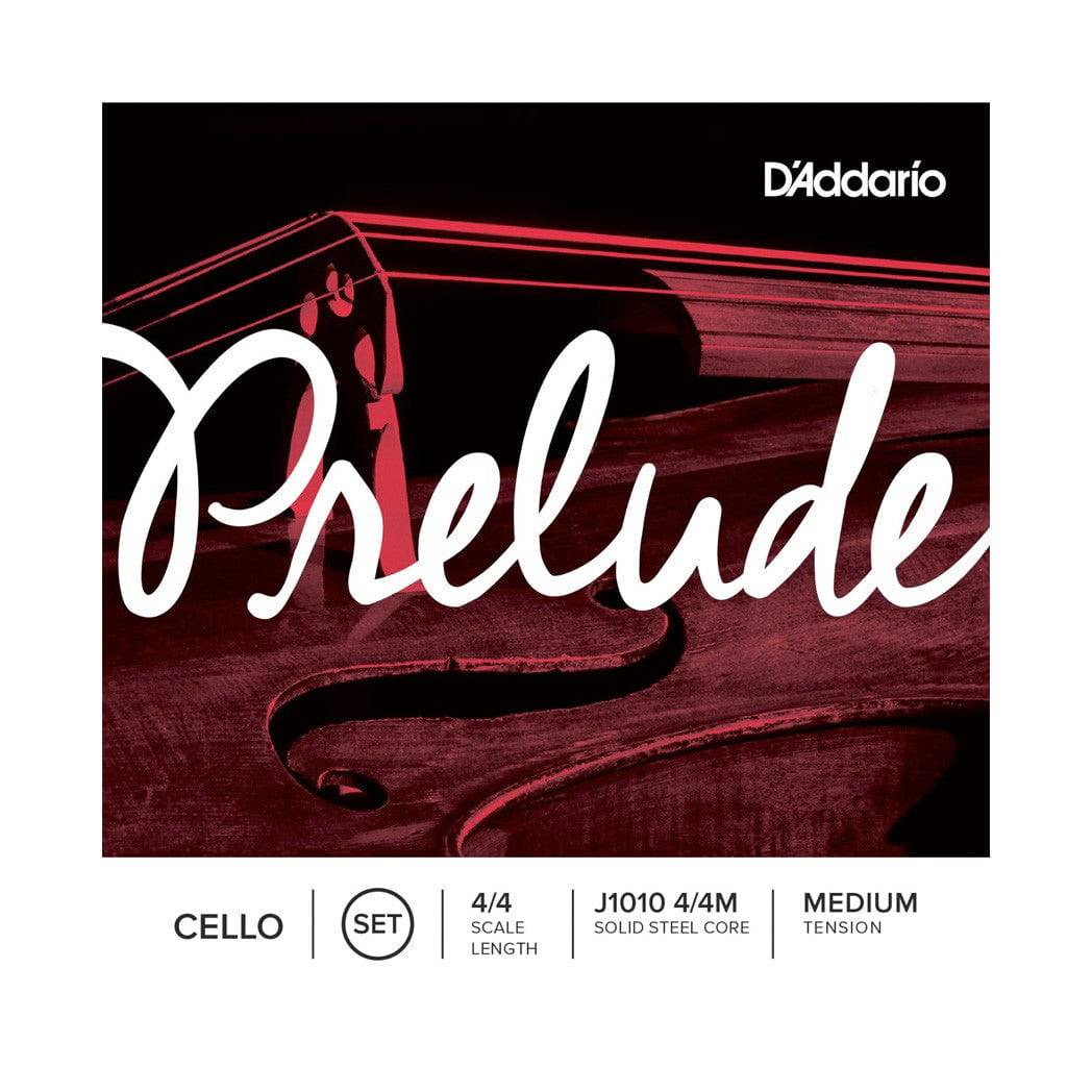 D'Addario Prelude Cello String Set - 4/4 Scale, Medium Tension  J101044M - Palen Music